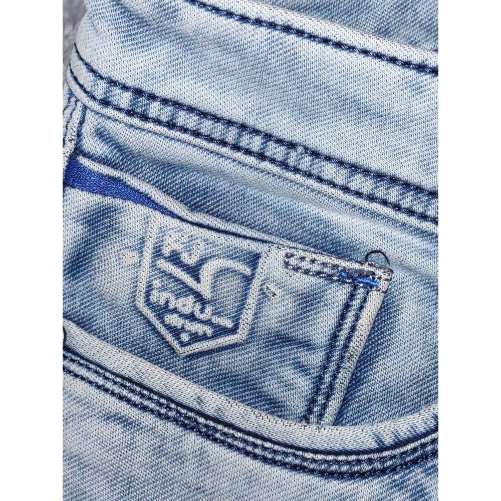 FJ92 FLU 92 Men's Jeans India Straight Fit Light Wash Denim Decorative Size 32 - Picture 8 of 10